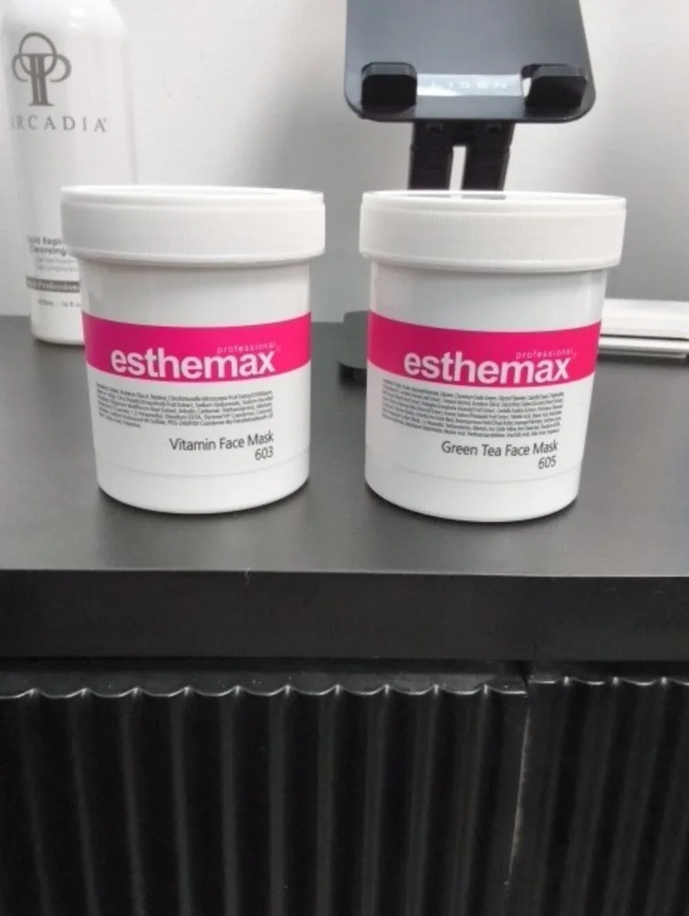 Esthemax Pink & White Face Mask Jar - Esthemax Green Tea & Vitamin Masks